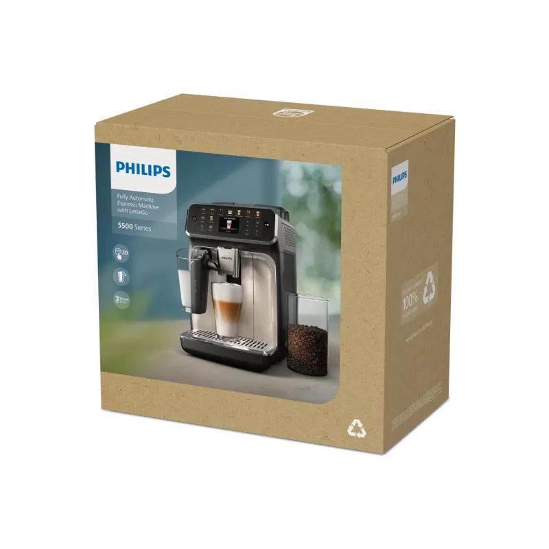 Philips 5500 serijos EP5547/90 kavos aparatas – pilnai automatinis espresso aparatas 1,8 L