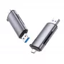 Ugreen 50706 kortelių skaitytuvas USB/Micro-USB sidabrinis