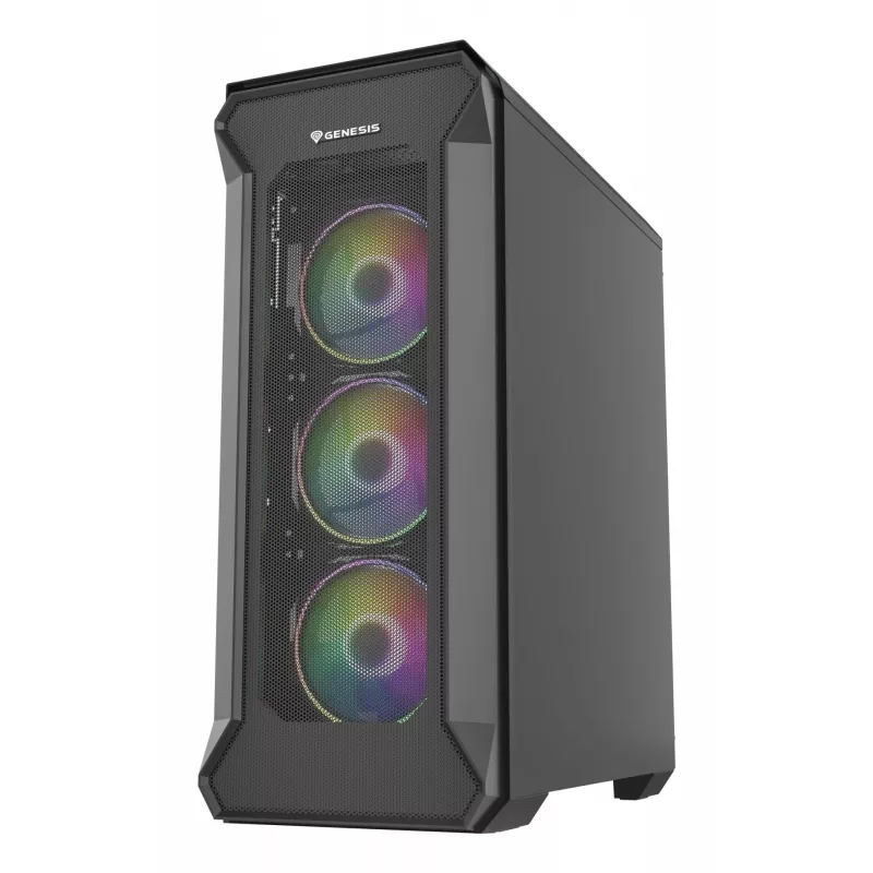 GENESIS Irid 505 ARGB Midi Tower Juodas, Peršviečiamas