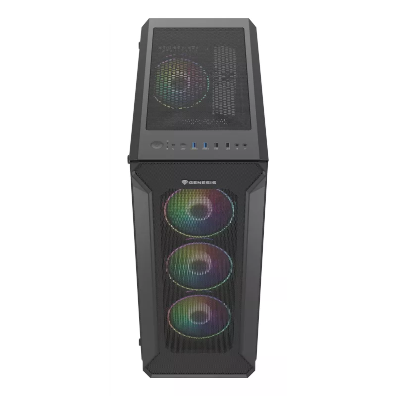 GENESIS Irid 505 ARGB Midi Tower Juodas, Peršviečiamas