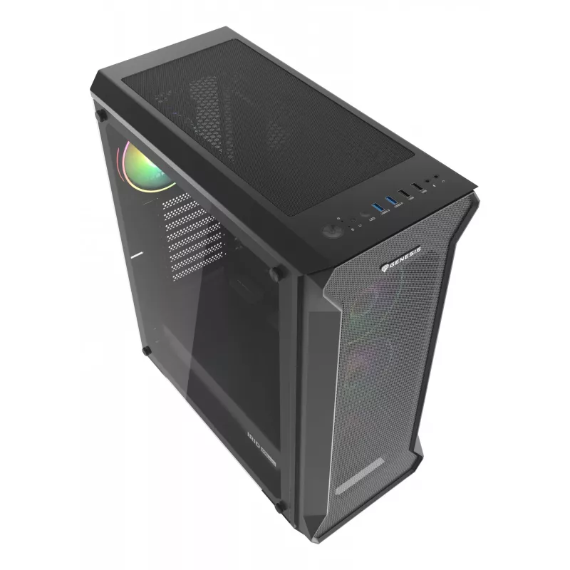 GENESIS Irid 505 ARGB Midi Tower Juodas, Peršviečiamas