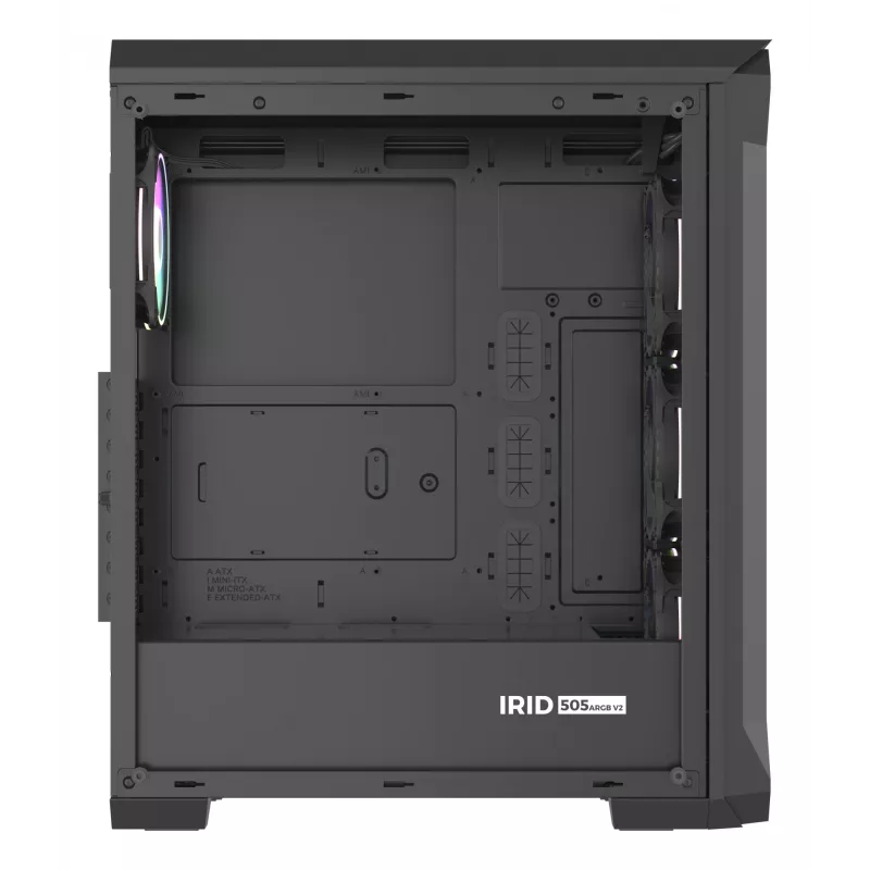 GENESIS Irid 505 ARGB Midi Tower Juodas, Peršviečiamas