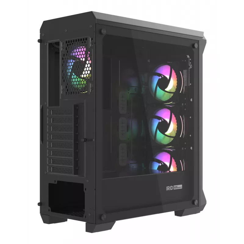 GENESIS Irid 505 ARGB Midi Tower Juodas, Peršviečiamas