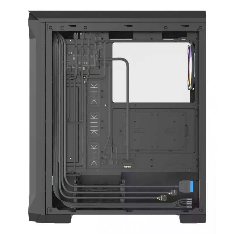 GENESIS Irid 505 ARGB Midi Tower Juodas, Peršviečiamas