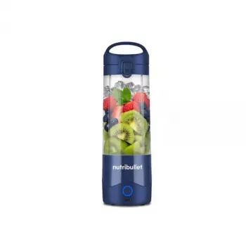 Sportinis blenderis NUTRIBULLET Portable 0,475 L, akumuliatorinis, nerūdijančio plieno peiliai, Tritan dubuo, tamsiai mėlynas