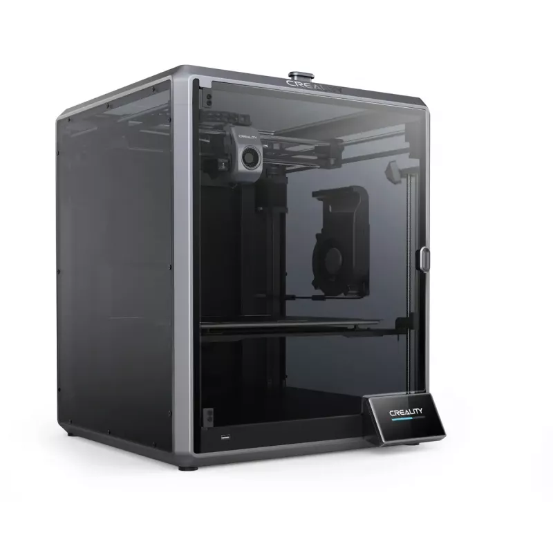 3D spausdintuvas Creality K1 Max – 300×300×300 mm, 0,10–0,35 mm sluoksnis, lietimui jautrus valdymas, juodas
