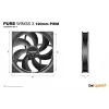 be quiet Pure Wings 3 120mm PWM kompiuterio ventiliatorius 12 cm juodas 1 vnt.