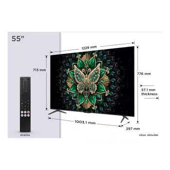 TCL C6K 55C6K televizorius 139,7 cm (55 col.) 4K Ultra HD Smart TV Wi-Fi Metalinis