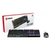 MSI VIGOR GK30 COMBO RGB MEMchanical žaidimų klaviatūra + Clutch GM11 žaidimų pelė, UK išdėstymas, 6 zonų RGB apšvietimas klaviatūroje, dviejų zonų RGB pelė, 5000 DPI optinis jutiklis, RGB Mystic Light