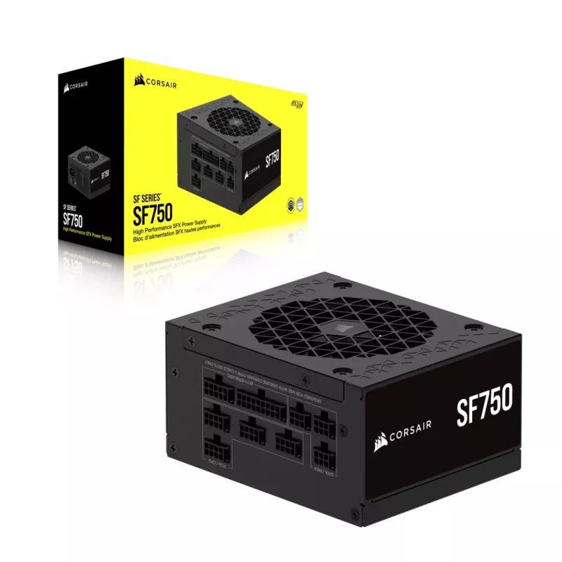 CORSAIR SF750 maitinimo blokas, visiškai modulinis, 80 PLUS Platinum, SFX, 750 W