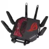 ASUS ROG Rapture GT-BE19000 belaidis maršrutizatorius, trijų juostų (2,4 GHz / 5 GHz / 6 GHz), Multi-Gigabit Ethernet, juodas/raudonas