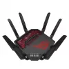 ASUS ROG Rapture GT-BE19000 belaidis maršrutizatorius, trijų juostų (2,4 GHz / 5 GHz / 6 GHz), Multi-Gigabit Ethernet, juodas/raudonas