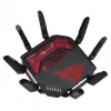 ASUS ROG Rapture GT-BE19000 belaidis maršrutizatorius, trijų juostų (2,4 GHz / 5 GHz / 6 GHz), Multi-Gigabit Ethernet, juodas/raudonas