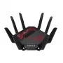 ASUS ROG Rapture GT-BE19000 belaidis maršrutizatorius, trijų juostų (2,4 GHz / 5 GHz / 6 GHz), Multi-Gigabit Ethernet, juodas/raudonas
