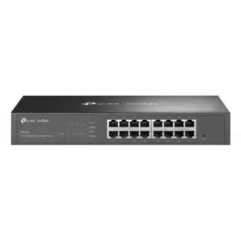 Valdomas L2 Gigabit Ethernet jungiklis TP-Link Omada ES216G — 16 x RJ-45 10/100/1000, 32 Gbit/s, 8000 MAC, juodas, montuojamas į stelažą