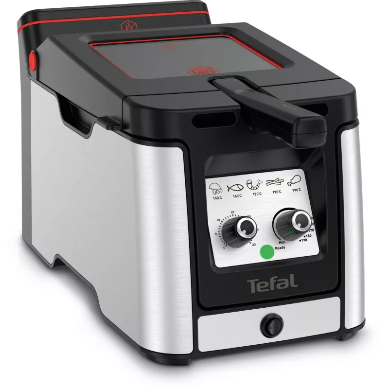 Tefal Clear Duo FR600D vienkartinė gruzdintuvė 0,65 l 2000 W juoda, nerūdijantis plienas
