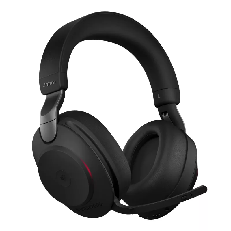 Jabra Evolve2 85 - Link380a MS Stereo Stovas, Juoda, Laidinis ir Belaidis, Biuro/Skambučių centras, 20 - 20000 Hz, 286 g, Ausinės, Juodos