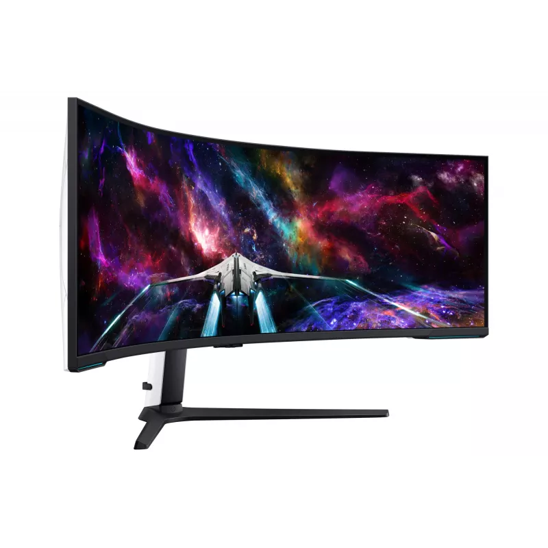Samsung G95NC kompiuterio monitorius 144,8 cm (57 colių) 7680 x 2160 pikselių Dual UHD LED juodas, baltas