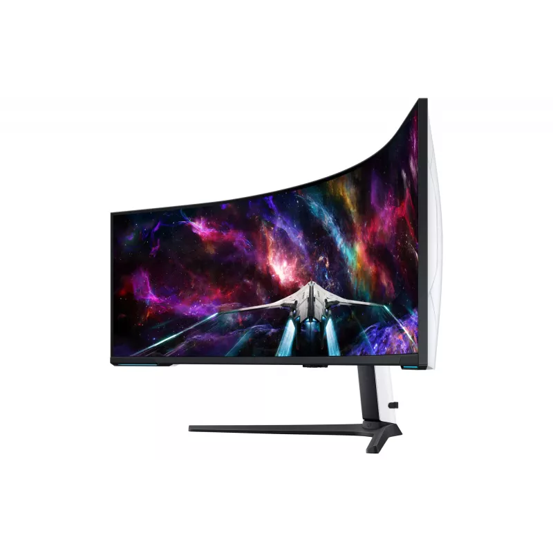 Samsung G95NC kompiuterio monitorius 144,8 cm (57 colių) 7680 x 2160 pikselių Dual UHD LED juodas, baltas