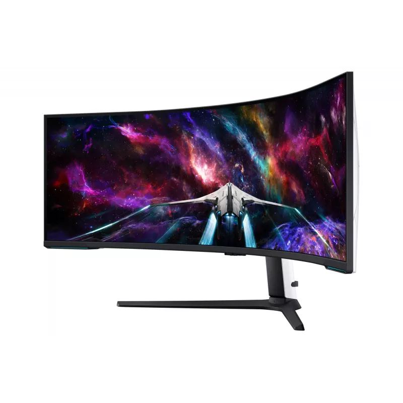 Samsung G95NC kompiuterio monitorius 144,8 cm (57 colių) 7680 x 2160 pikselių Dual UHD LED juodas, baltas