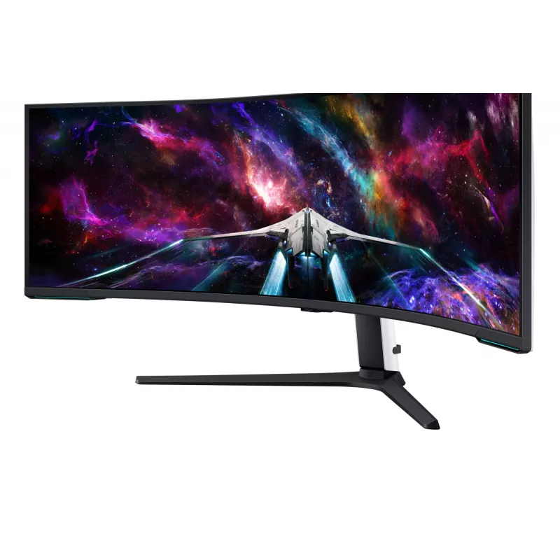 Samsung G95NC kompiuterio monitorius 144,8 cm (57 colių) 7680 x 2160 pikselių Dual UHD LED juodas, baltas