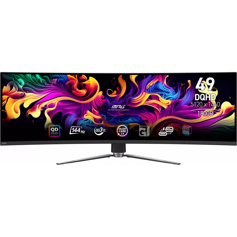 MSI MPG 491CQP QD-OLED monitorius 124.5 cm (49 colių) 5120 x 1440 pikselių DQHD juodas