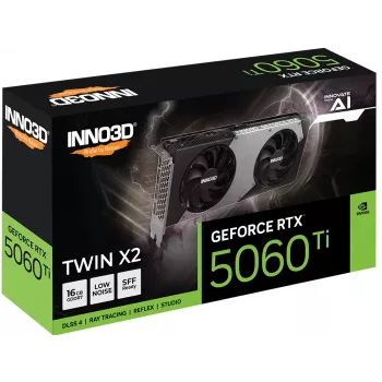 Vaizdo plokštė Inno3D GeForce RTX 5060 Ti — 16 GB GDDR7, PCIe 5.0, 128 bitų, 448 GB/s