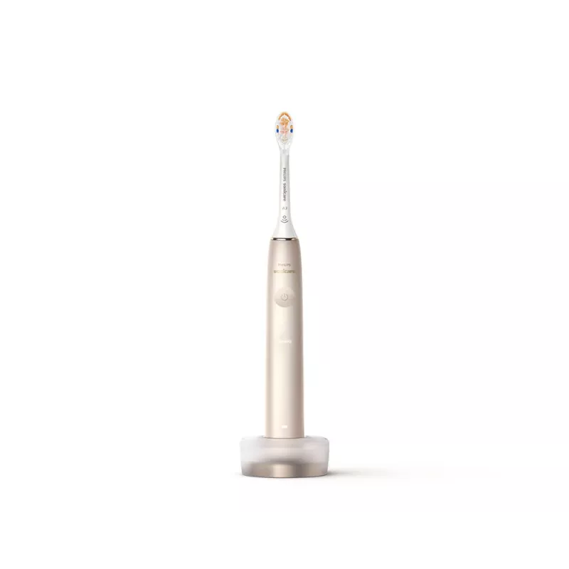 Philips Sonicare DiamondClean Prestige 9900 serijos DiamondClean Prestige HX9992/11 soninis elektrinis dantų šepetėlis su SenseIQ – šampano spalvos