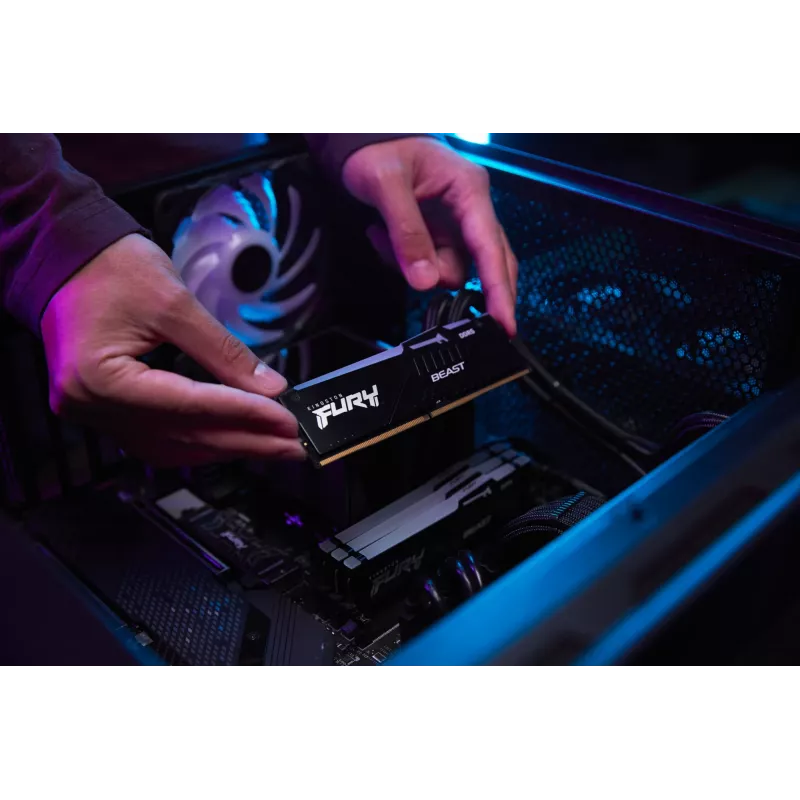 Kingston FURY Beast 32GB (2x16GB) DDR5 6000MHz CL36 atminties rinkinys su RGB apšvietimu