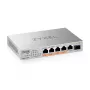 Zyxel XMG-105HP nevaldomas 2.5G Ethernet (100/1000/2500) jungiklis su PoE, sidabrinis