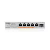 Zyxel XMG-105HP nevaldomas 2.5G Ethernet (100/1000/2500) jungiklis su PoE, sidabrinis