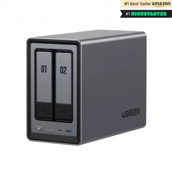 Ugreen NASync DXP2800 NAS sistema 2 lizdai, kompaktiška, Intel® N100, 8 GB DDR5, 0 TB, UGOS Pro, juoda