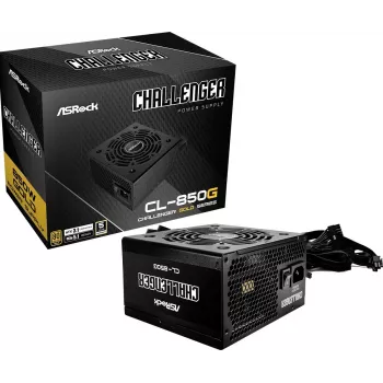 ASROCK Maitinimo blokas Challenger CL-850G 850W 80+ Gold Juodas ATX