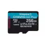 Kingston Technology 256GB microSDXC Canvas Go Plus Gen4 200R A2 U3 vienetinis paketas be adapterio