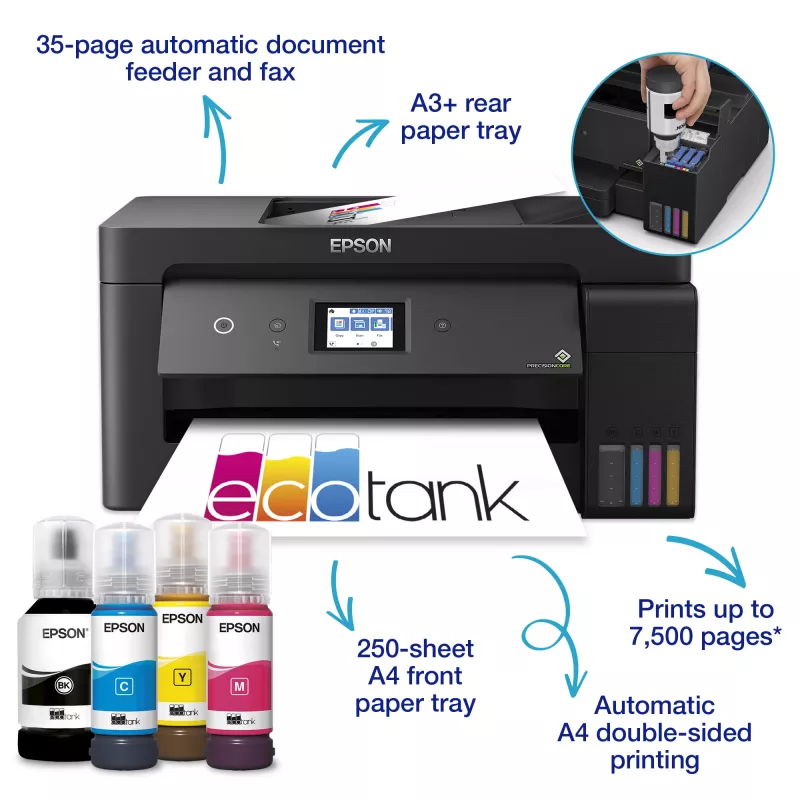 Epson EcoTank ET-15000 daugiafunkcis spausdintuvas A3, 4800x1200 DPI, 17 ppm, Wi-Fi