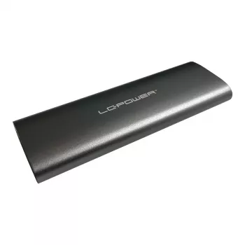 LC-Power LC-M2-C-MULTI-2 antracito spalvos išorinis M.2 SSD dėklas (NVMe ir SATA), USB 3.2 Gen 2x1