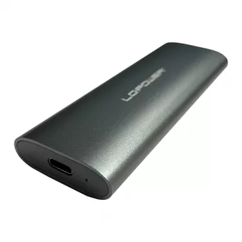 LC-Power LC-M2-C-MULTI-2 antracito spalvos išorinis M.2 SSD dėklas (NVMe ir SATA), USB 3.2 Gen 2x1