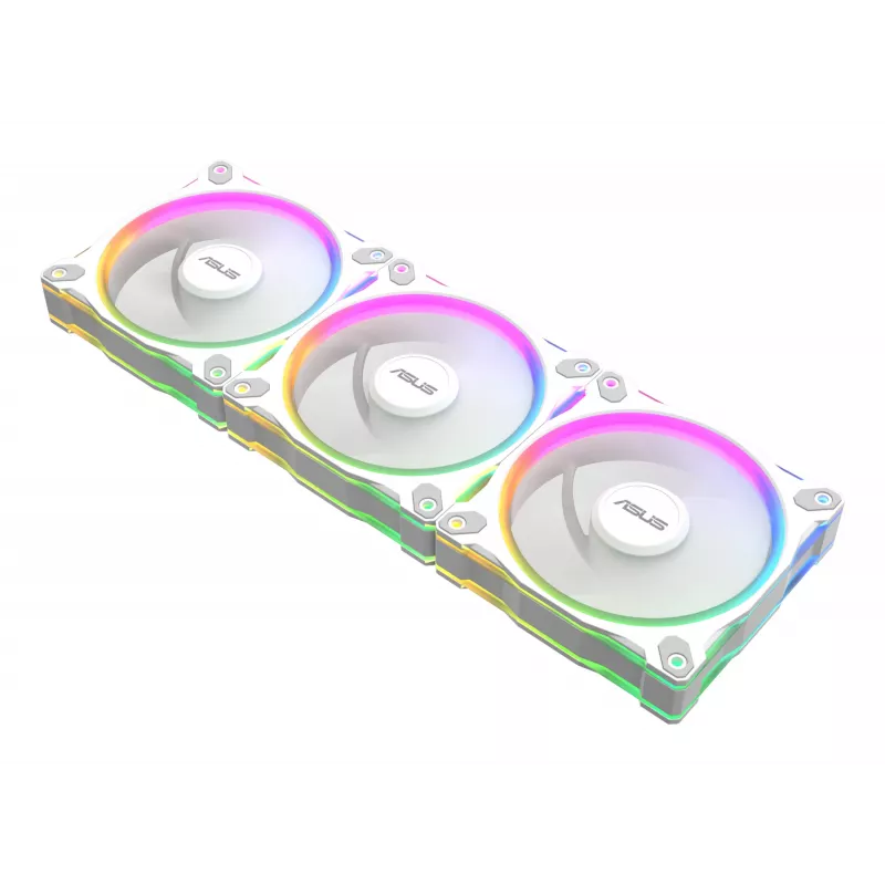 Korpuso ventiliatorius ASUS Prime MR120 120 mm 1600 RPM Baltas (3 vnt., LED, 58 CFM, 23 dB)