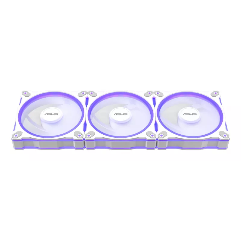 Korpuso ventiliatorius ASUS Prime MR120 120 mm 1600 RPM Baltas (3 vnt., LED, 58 CFM, 23 dB)