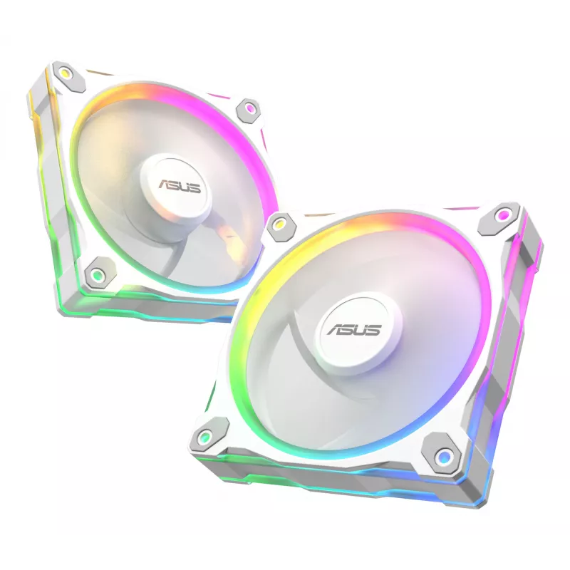 Korpuso ventiliatorius ASUS Prime MR120 120 mm 1600 RPM Baltas (3 vnt., LED, 58 CFM, 23 dB)