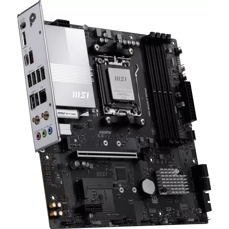MSI PRO B840M-P WIFI6E pagrindinė plokštė AMD B840 lizdas AM5 micro ATX
