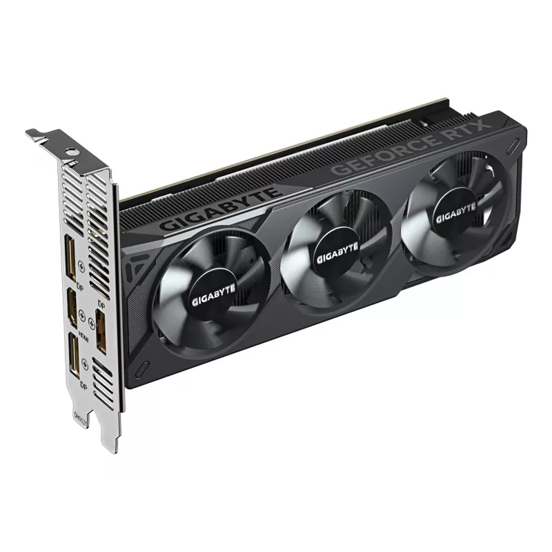 GIGABYTE GeForce RTX 5060 OC Low Profile 8G vaizdo plokštė – 8 GB GDDR7, 128 bit, PCI-E 5.0, 2512 MHz, 3x DisplayPort, 1x HDMI, GV-N5060OC-8GL