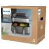 Philips 5000 serijos NA555/00 gruzdintuvė Dviguba 9 L Atskira 2750 W Karšto oro gruzdintuvė Sidabrinė