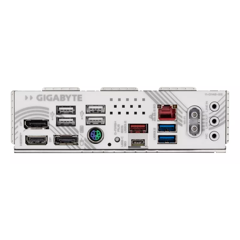 GIGABYTE B850M EAGLE WIFI6E ICE Motininė plokštė – AMD Ryzen 9000 serijos procesoriams, 8+2+2 fazių skaitmeninis VRM, iki 8200MHz DDR5 (OC), 1xPCIe 5.0 + 1xPCIe 4.0 M.2, Wi-Fi 6E, 2.5 GbE LAN, USB 3.2 Gen 2