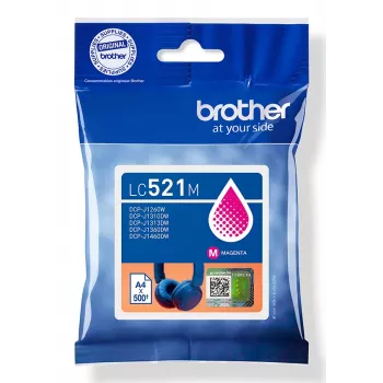 Originalus Brother LC521M rašalo kasetė – rausvai violetinė (magenta)