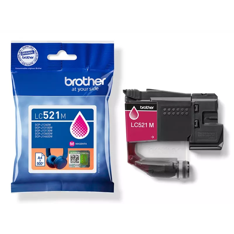 Originalus Brother LC521M rašalo kasetė – rausvai violetinė (magenta)