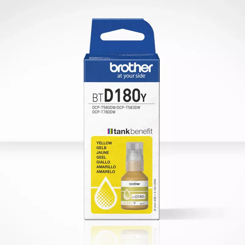 Originalus Brother BTD180Y geltonas rašalo buteliukas