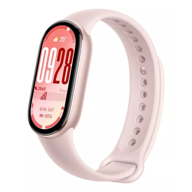 Apyrankė aktyvumo stebėjimui Xiaomi Smart Band 10 — 1,72 colio AMOLED ekranas, rožinė, iki 21 dienos baterija