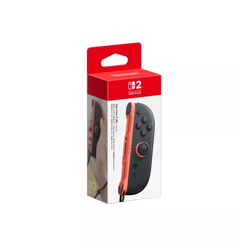 Nintendo Joy-Con 2 (R) Šviesiai Raudona, valdiklis, Nintendo Switch 2, NFC, C mygtukas, belaidis, Bluetooth