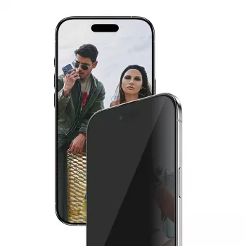 Apsauginis stiklas PanzerGlass SAFE. Privacy Apple iPhone Air – grūdintas stiklas, ypač platus dengimas, EasyAligner, atsparus įbrėžimams ir smūgiams